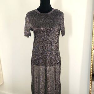 *SOLD* Silver mesh maxi dress. Underdress included